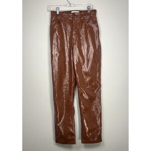 Abercrombie 90s Straight Ultra High Rise Coated Pants 28